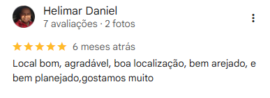 Avaliação de Helimar Daniel no Google